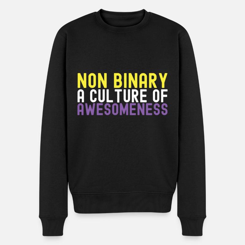 Fierté non binaire Genderqueer - Pull Premium bio Homme - noir