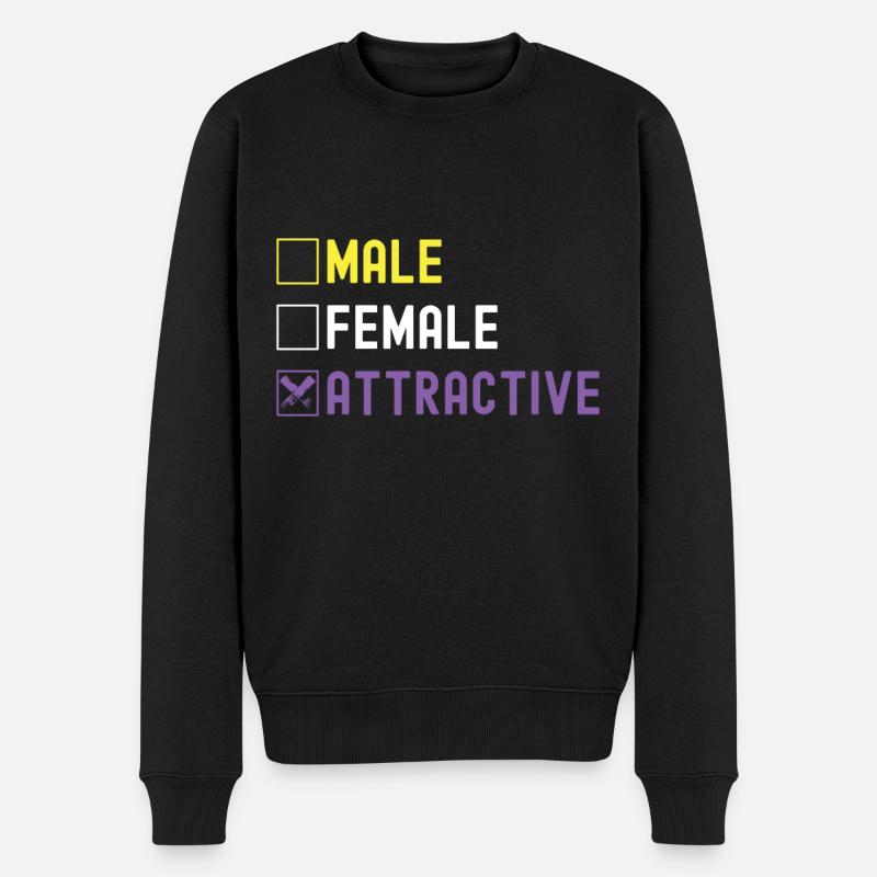 Non Binary Pride Genderqueer - Männer Premium Bio Pullover - Schwarz