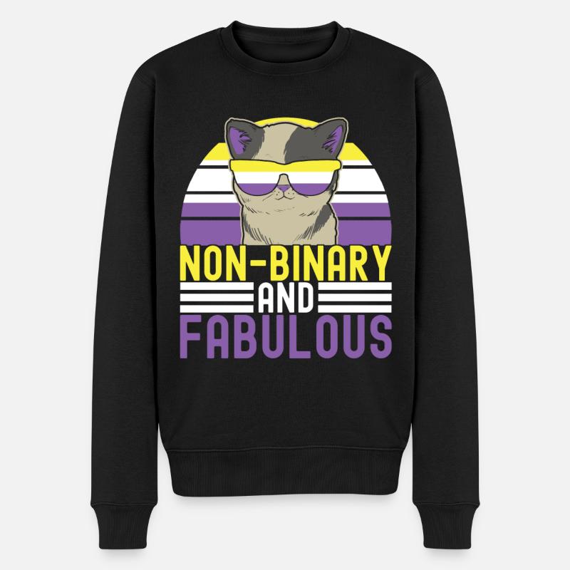 Fierté non binaire Genderqueer - Pull Premium bio Homme - noir