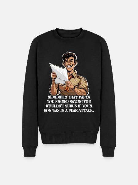 Scoutmaster – Funny Scout Guide - Men's Premium Organic Jumper - black