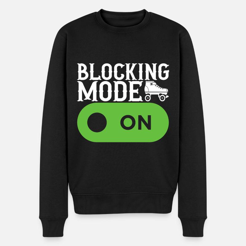 Roller Derby - Männer Premium Bio Pullover - Schwarz