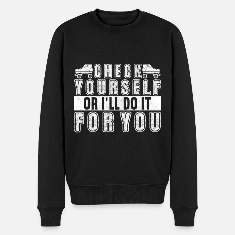 Roller Derby - Männer Premium Bio Pullover - Schwarz