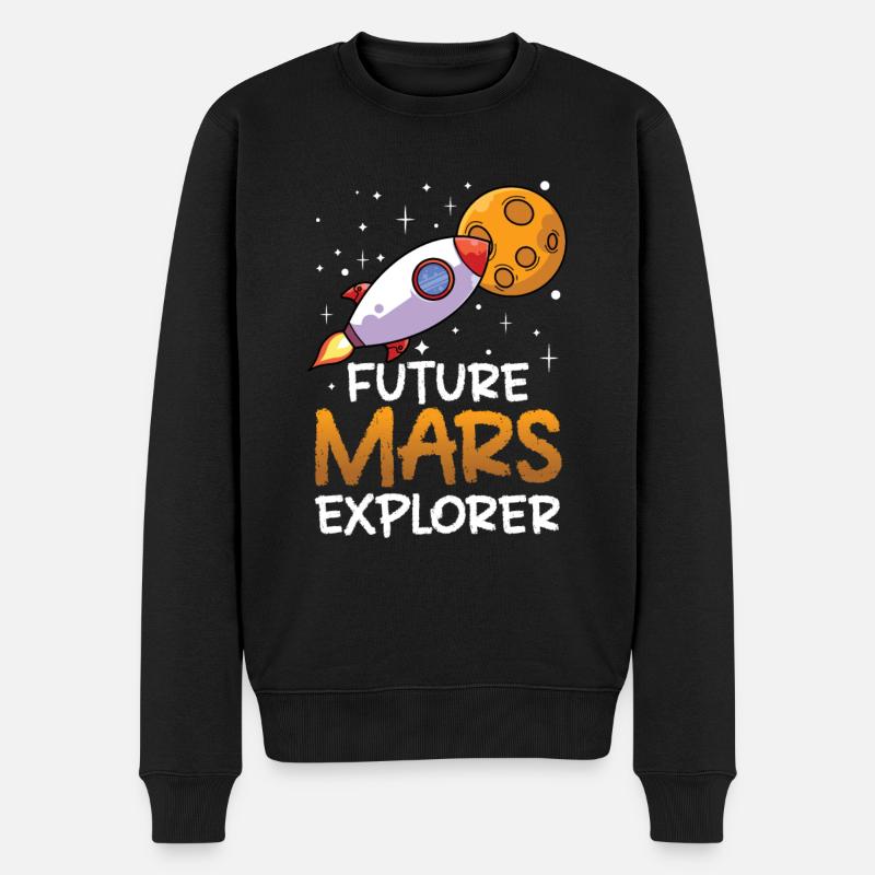 Zukünftiger Mars Erforscher Planet Astronaut - Männer Premium Bio Pullover - Schwarz
