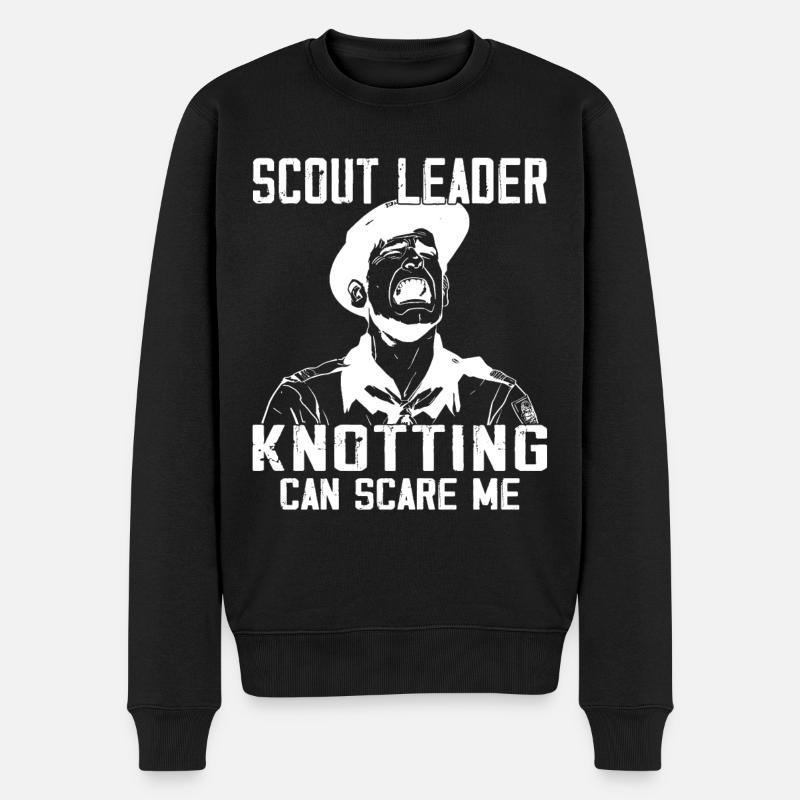 Camping Scoutisme - Drôle de guide scout - Pull Premium bio Homme - noir