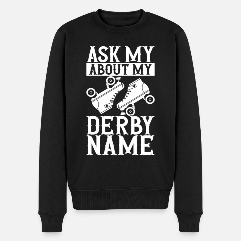 Roller Derby - Männer Premium Bio Pullover - Schwarz