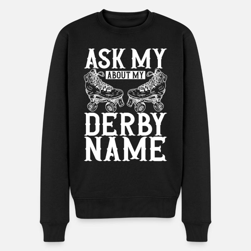 Roller Derby - Männer Premium Bio Pullover - Schwarz