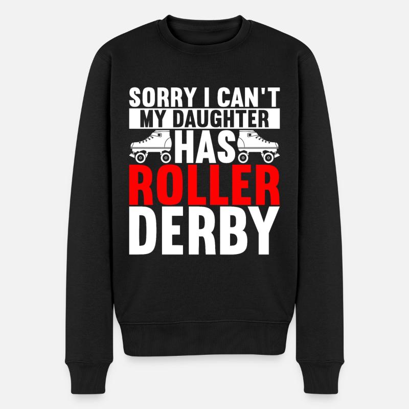 Roller Derby - Männer Premium Bio Pullover - Schwarz