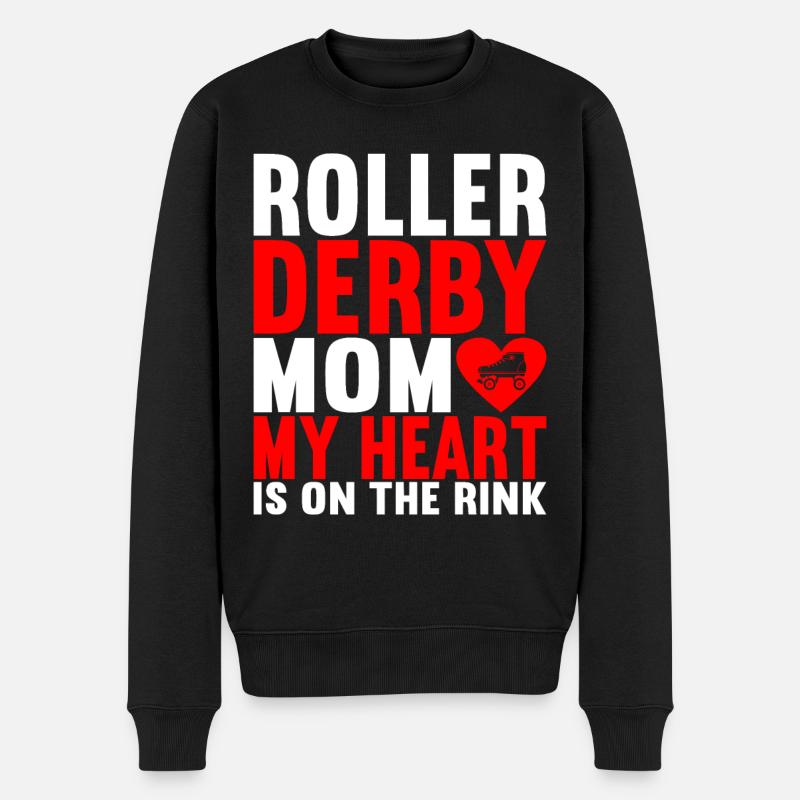 Roller Derby - Männer Premium Bio Pullover - Schwarz