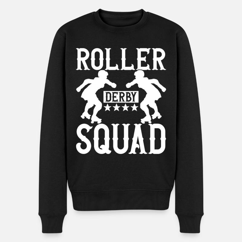 Roller Derby - Männer Premium Bio Pullover - Schwarz