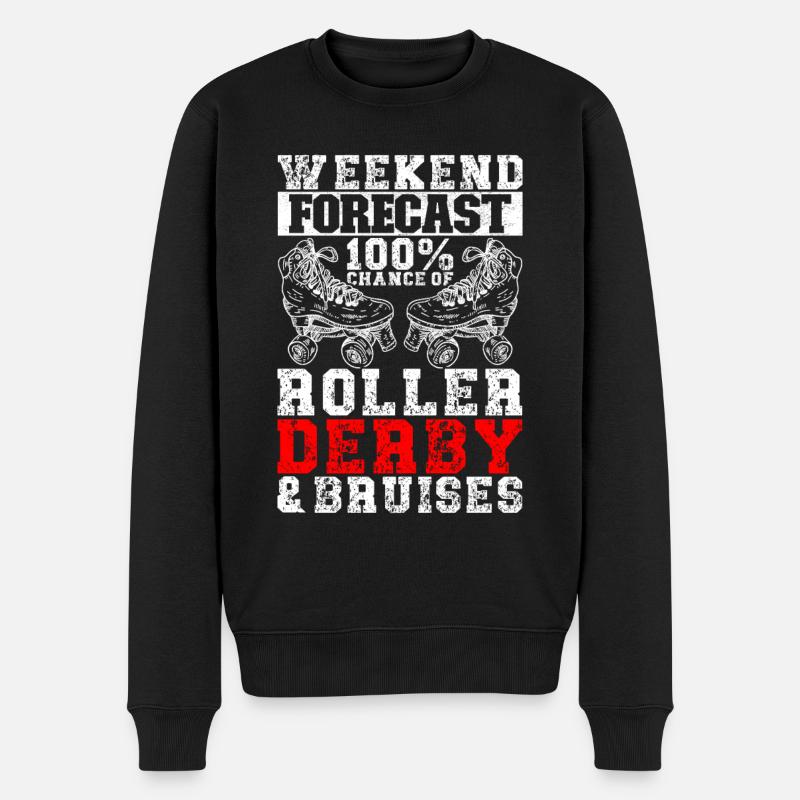 Roller Derby - Männer Premium Bio Pullover - Schwarz