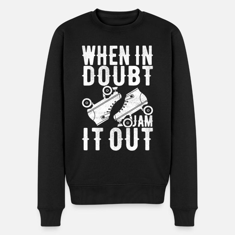 Roller Derby - Männer Premium Bio Pullover - Schwarz