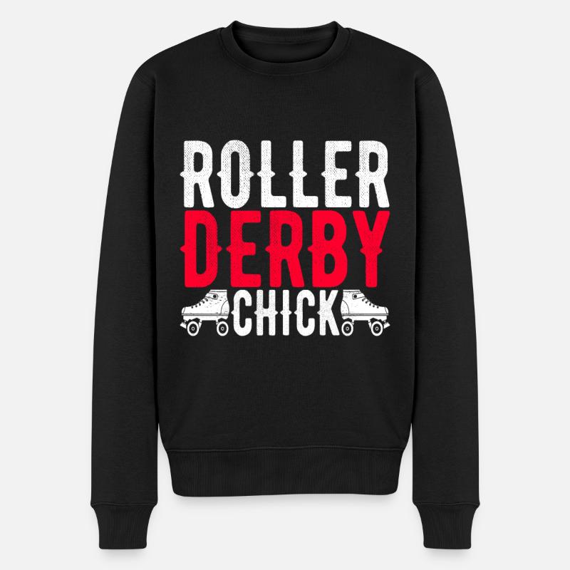 Roller Derby - Männer Premium Bio Pullover - Schwarz