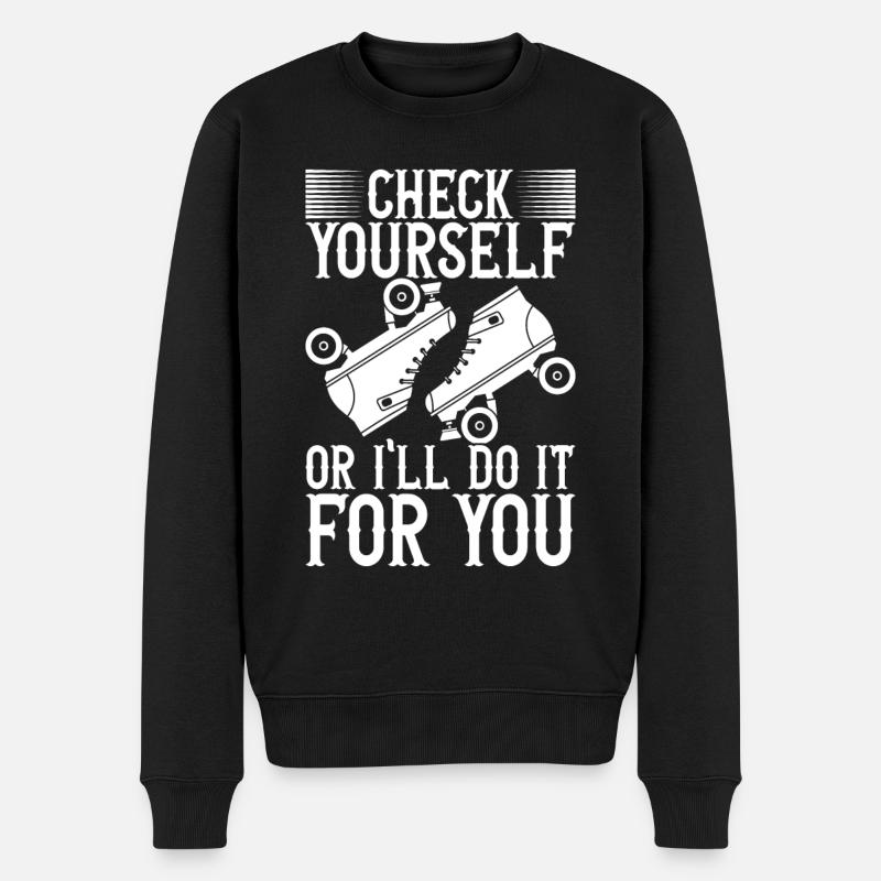 Roller Derby - Männer Premium Bio Pullover - Schwarz