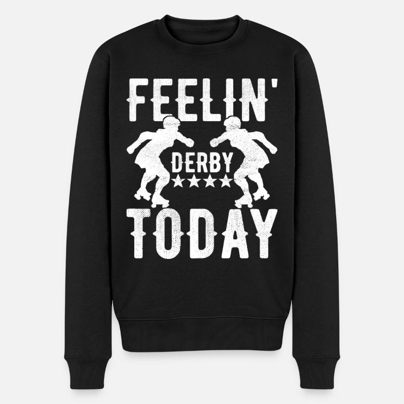 Roller Derby - Männer Premium Bio Pullover - Schwarz