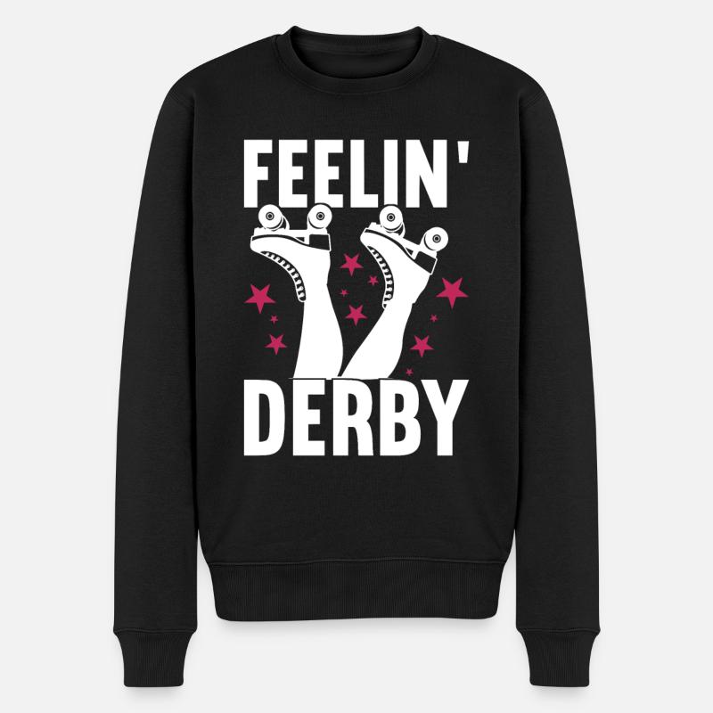 Roller Derby - Männer Premium Bio Pullover - Schwarz