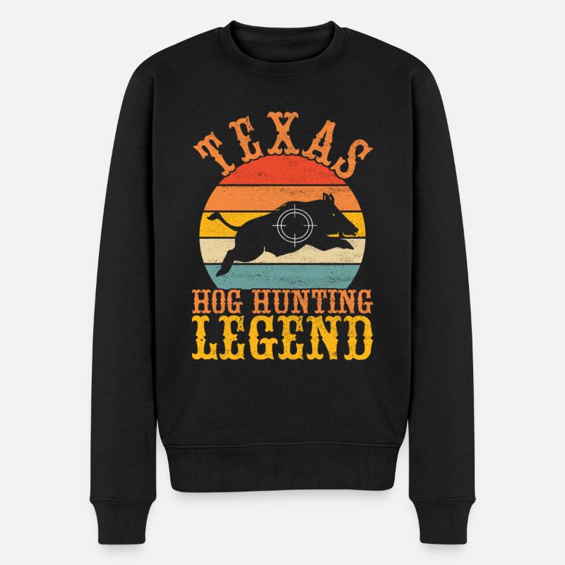 Chasseurs Chasse au sanglier - Pull Premium bio Homme - noir