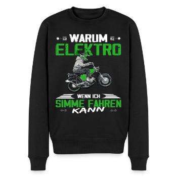Lustiger Spruch Simsonfahrer S50 S51 Simme Moped - Männer Premium Bio Pullover - Schwarz - Vorne - Nico (187cm)