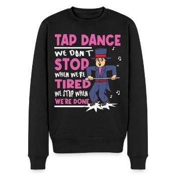 Tap Dance - Clogging Dance - Funny Tap Dancing - Männer Premium Bio Pullover - Schwarz - Vorne - Nico (187cm)