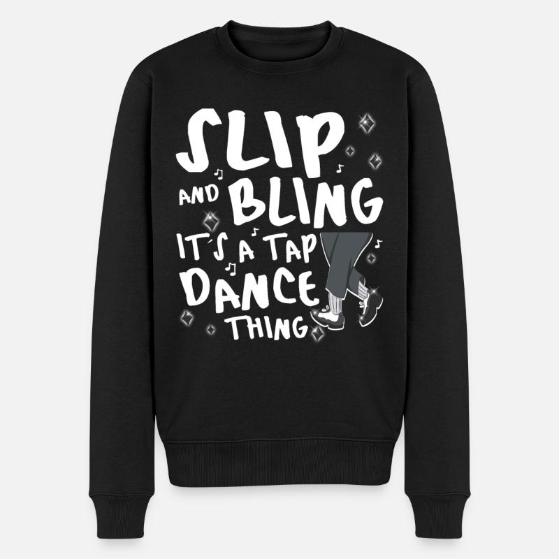 Funny Tap Dancing - Tap Dance - Männer Premium Bio Pullover - Schwarz