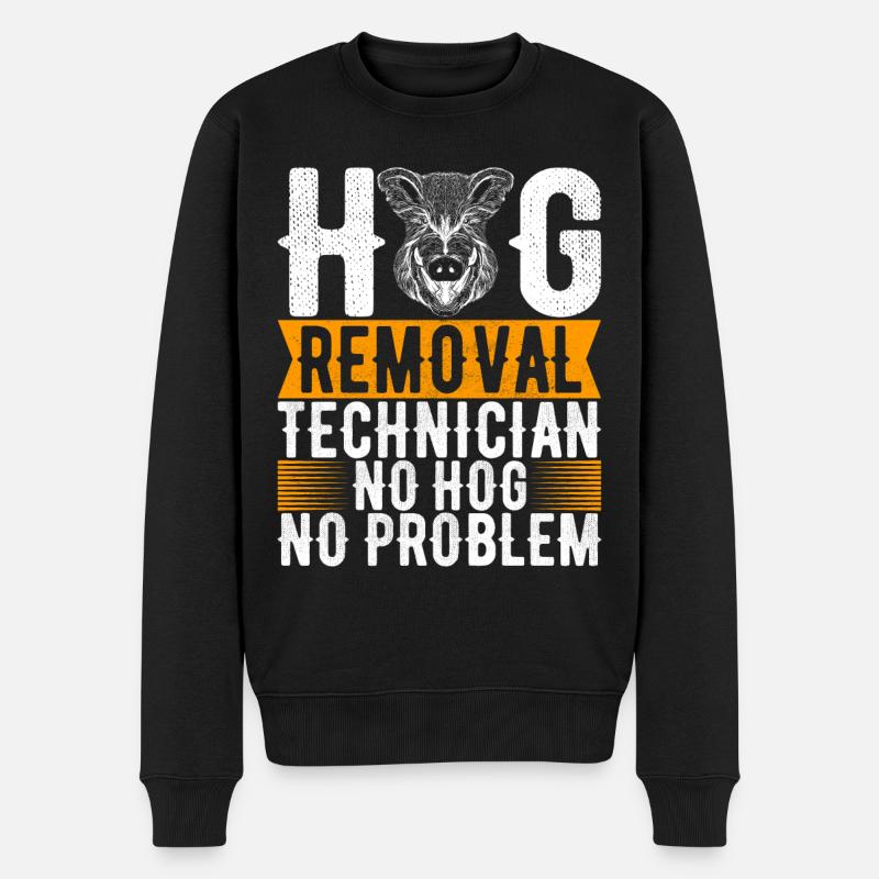 Jäger Wildschwein Jagen - Männer Premium Bio Pullover - Schwarz