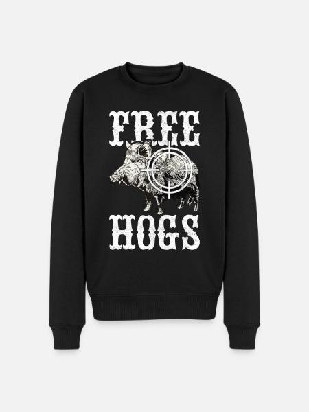 Chasseurs Chasse au sanglier - Pull Premium bio Homme - noir