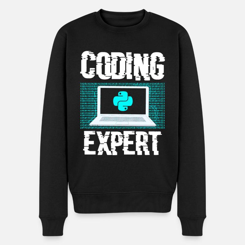 Coding Experte Coder Programmieren Programmierer - Männer Premium Bio Pullover - Schwarz