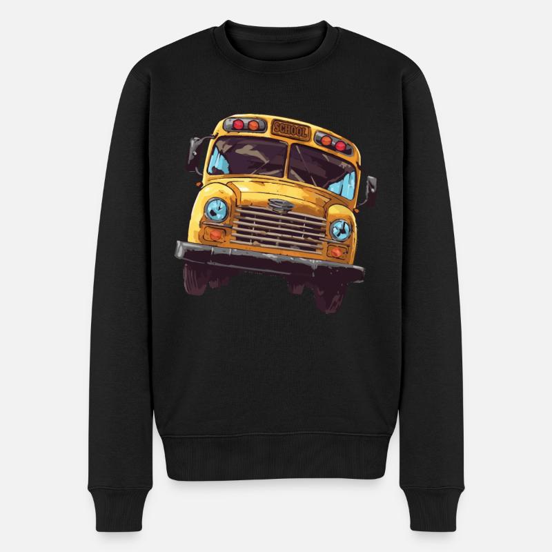 Schulbuswärter - Schulbusfahrer - Männer Premium Bio Pullover - Schwarz