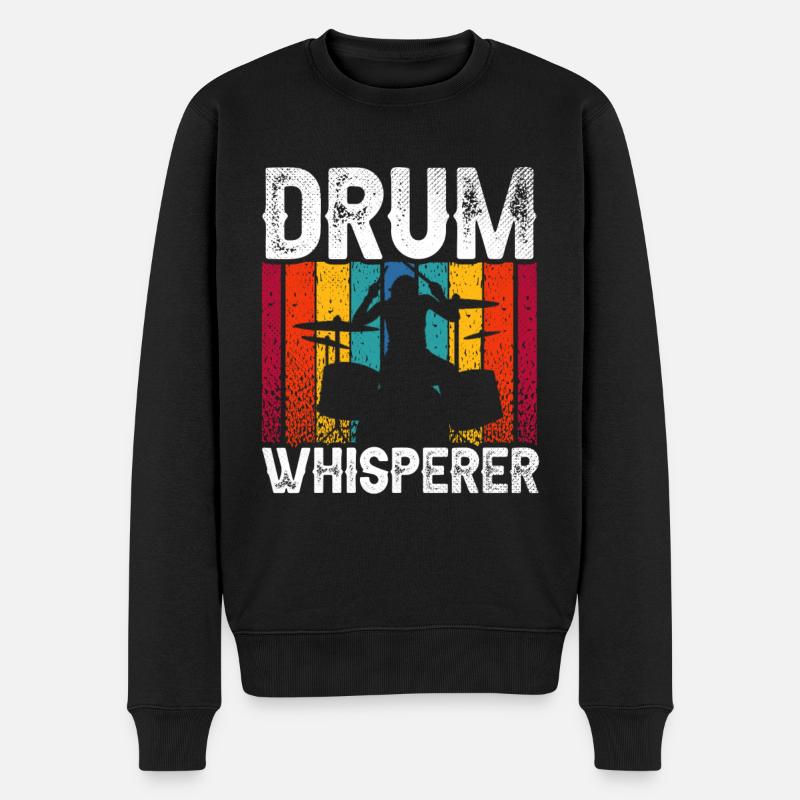Drum Whisperer Drum Whispering Drums Drum - Men's Premium Organic Jumper - black