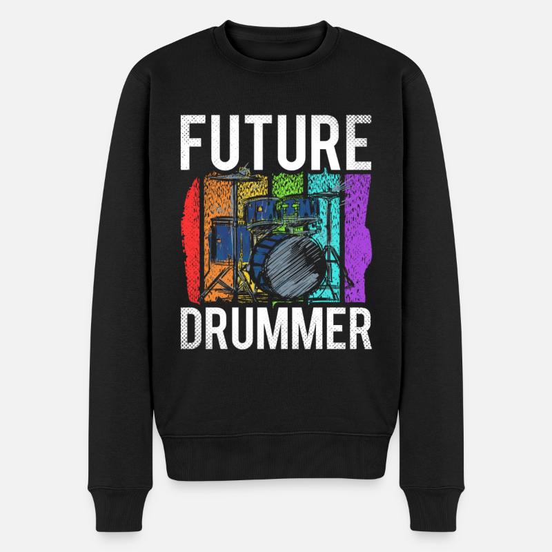 Future Drummer Drummer Drum - Men's Premium Organic Jumper - black