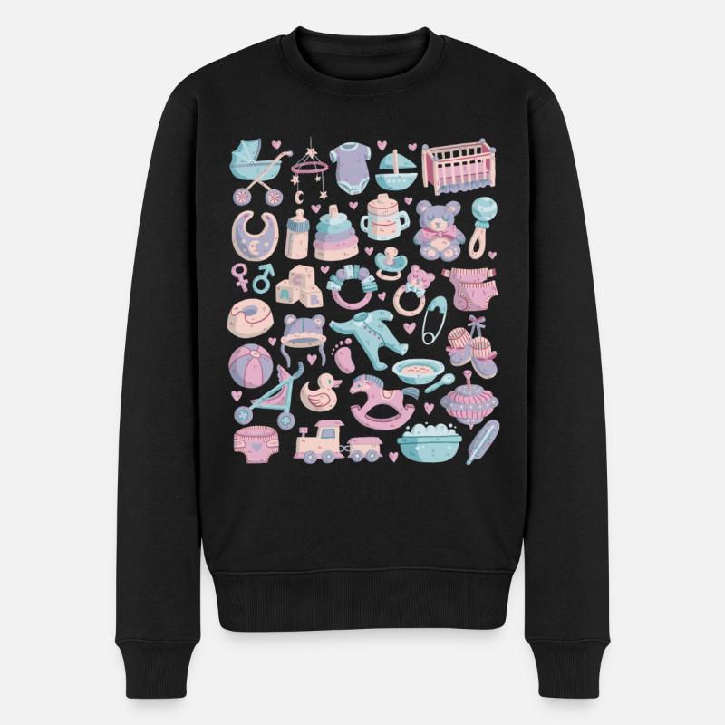 Baby - Männer Premium Bio Pullover - Schwarz