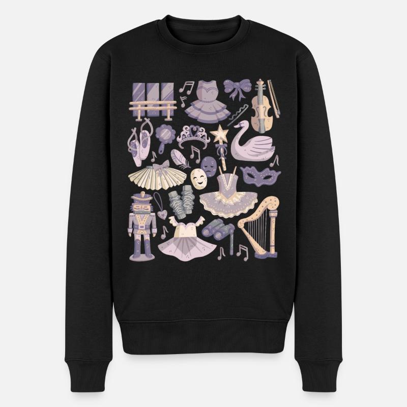Ballett - Männer Premium Bio Pullover - Schwarz