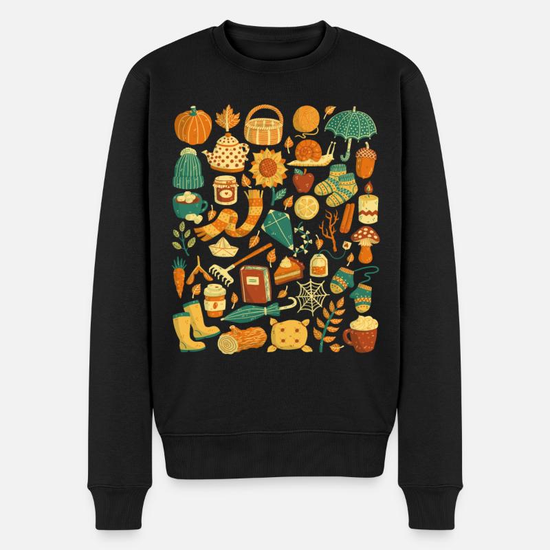 Automne - Pull Premium bio Homme - noir