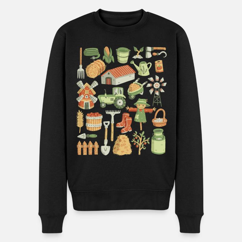 Ferme - Pull Premium bio Homme - noir