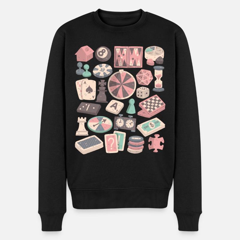 Jeux de société et jeux de société - Pull Premium bio Homme - noir