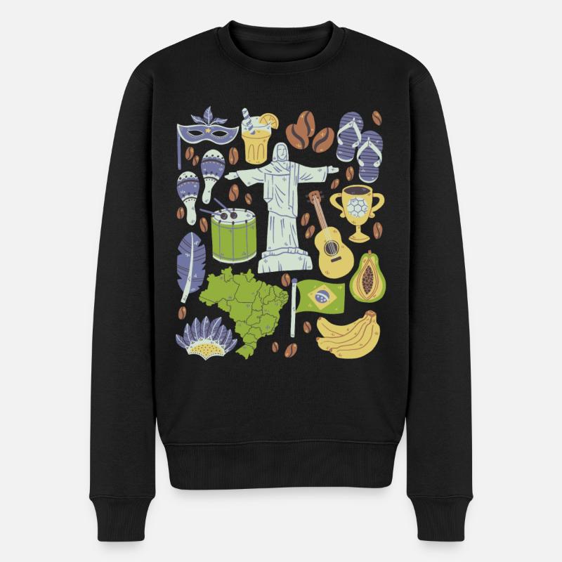 Brésil - Pull Premium bio Homme - noir