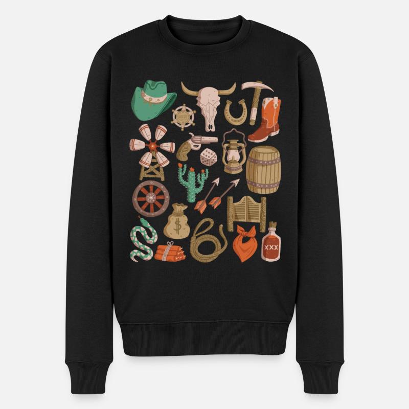 Far West - Pull Premium bio Homme - noir