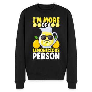 Limonade Limonadenstand - Männer Premium Bio Pullover - Schwarz - Vorne - Nico (187cm)