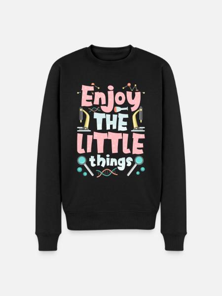 Enjoy the little things Microscopes Microscope - Men's Premium Organic Jumper - black