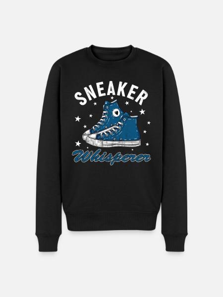"Sneaker Whisperer" shoe fan - Men's Premium Organic Jumper - black