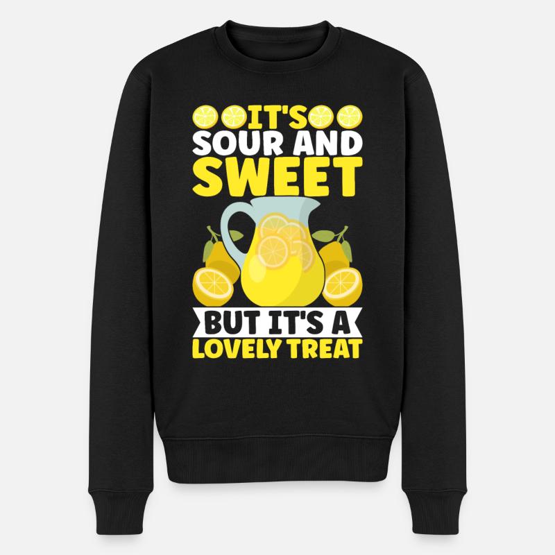 Limonade Limonadenstand - Männer Premium Bio Pullover - Schwarz