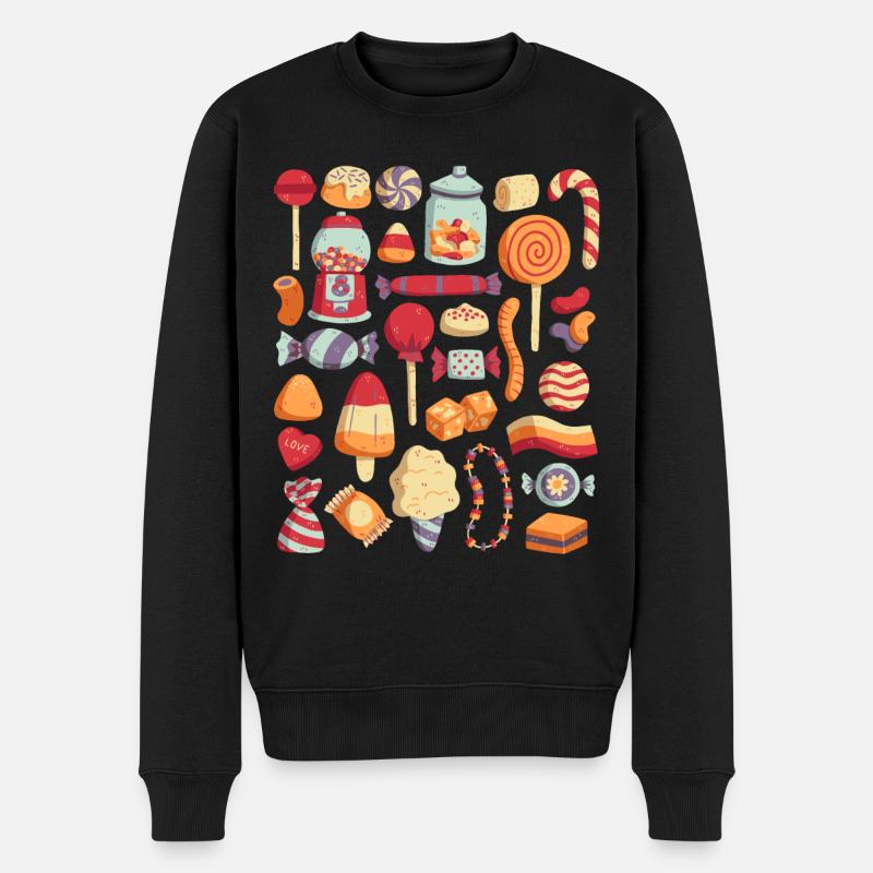 Sucreries - Pull Premium bio Homme - noir