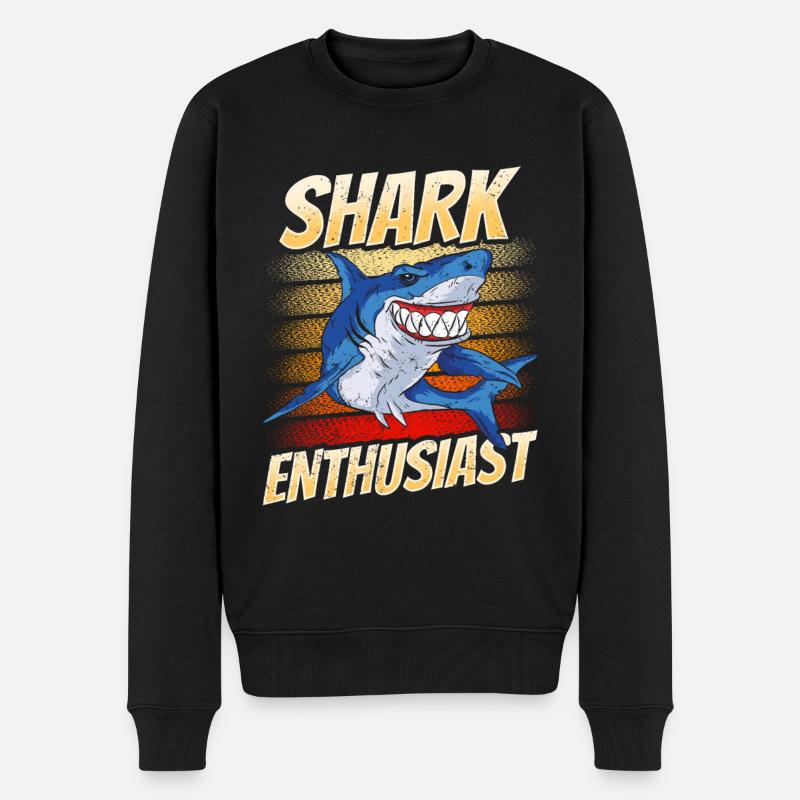 Amateur de requins Dent de requin Requin Requin Plongée Requins - Pull Premium bio Homme - noir