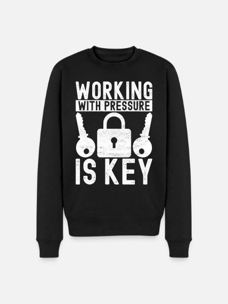 Schlüsseldienst Locksmith Dietrich - Männer Premium Bio Pullover - Schwarz
