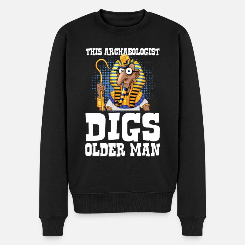 This Archaeologist Digs Older Man - Männer Premium Bio Pullover - Schwarz