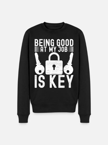 Schlüsseldienst Locksmith Dietrich - Men's Premium Organic Jumper - black