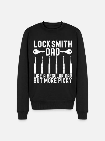 Schlüsseldienst Locksmith Dietrich - Männer Premium Bio Pullover - Schwarz