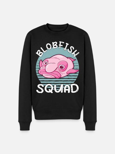 Costume de Blobfish - Visage de poisson Blob laid - - Pull Premium bio Homme - noir
