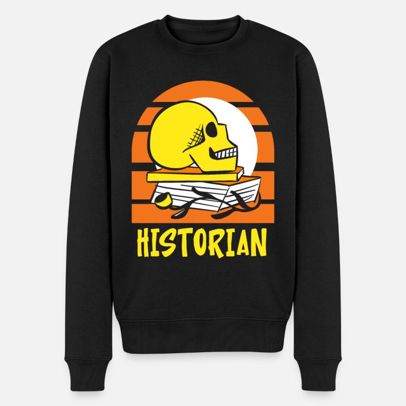 Historiker Geschichte Historik Geschichtslehrer - Männer Premium Bio Pullover - Schwarz