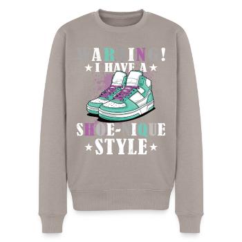 Funny sneaker collector - sneakers - Pull Premium bio Homme - taupe - Devant - Nico (187cm)