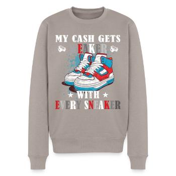 Funny sneaker collector - sneakers - Pull Premium bio Homme - taupe - Devant - Nico (187cm)